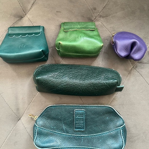 Lot of 5 Portland Leather Goods Accessories in Blues, Greens, Purple - Picture 2 of 13